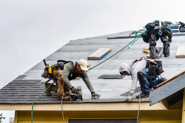 Professional Gutter Installation technician working in Charlottesville, IN